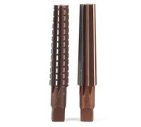 Juego de 2 Herramientas de Corte HSS MT3 Taper FineorRough, Vástago Recto para Mecanizado de Orificios, Instalado en Perforadora, Ampliamente Utilizado con Hierro, Madera, Cobre,