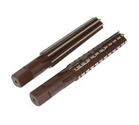 Juego de 2 herramientas de fresado fino y áspero, vástago recto Morse Taper escariador, HSS MT3