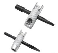 Juego de 2 herramientas de instalación de ajuste de grasa con funcionalidad 4 en 1 para roscas hexagonales de 3/8 pulgadas, 5/16 pulgadas, 7/16 pulgadas y 1/4-28 SAE 1/8 NPT M10x1 M8x1