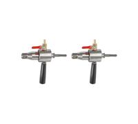 Juego de 2 herramientas de perforación de agua para taladro eléctrico, pieza de reparación de acero, martillo eléctrico con 1 mango redondo, 16,5 x 16 cm