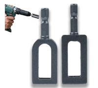 Juego de 2 Herramientas para Torsión de Alambre con Taladro, Accesorio Eléctrico Multifuncional para Trenzar y Anudar Alambre de Hierro, Herramienta de Enrollado y Manguito de Torsión (#9+#11)