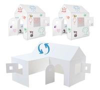 Juego de 2 ImagiNew Playhome - Siempre volver a pintar y limpiar - Casa de juegos para niños para interior y exterior con lápices y pegatinas, juguete Montessori a partir de 3 años, juguete para niños