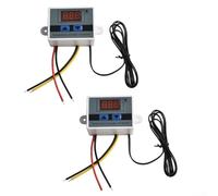 Juego de 2 interruptores de termostato digital para control de temperatura mejorado AC110V/220V