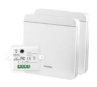 Juego de 2 Interruptores Inalámbricos para Lámpara, Interruptor de Pared Inalámbrico con Alcance de Hasta 50 m, Sin Necesidad de Cableado
