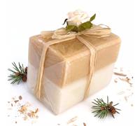 Juego de 2 jabones de leche de oveja, 100 g, clásico y pino cembro, jabón de leche de oveja con lanolina y aceites vegetales, jabón natural empaquetado a mano, sin rellenos ni siliconas, idea de