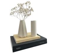 Juego de 2 Jarrones Cerámica Blanco | Jarrones Decorativos Modernos, Minimalista, Nórdico | Jarron para Sala de Estar, Comedor, Recibidor, Mueble TV, Oficina | Jarrón Florero para Flores Buró design