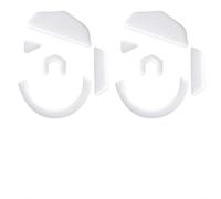Juego de 2 juegos de 2 bordes curvados blancos redondeados para ratón Logitech G502 Lightspeed