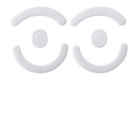 Juego de 2 juegos de almohadillas de ratón redondeadas con bordes curvos, color blanco, compatible con Logitech G403/G603/G703 Mouse