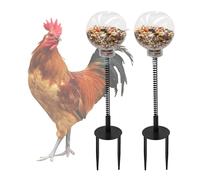 Juego de 2 Juguetes Colgantes para Alimentación Lenta de Pollos, Juguetes de Enriquecimiento para Gallinas, Patos y Aves, Alimentador Columpio para Gallinero