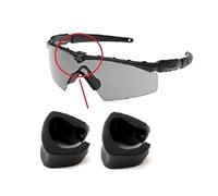 Juego de 2 kits de goma Galaxy Clip de repuesto compatibles para gafas de sol Oakley Si Ballistic M Frame 2.0/3.0, color negro