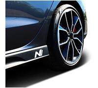 Juego de 2 láminas protectoras para el logotipo del faldón lateral del coche, autoadhesivas, ajuste perfecto, K055 (blanco brillante)
