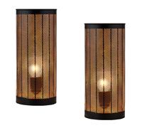 Juego De 2 Lámparas De Mesa Decorativas Escandinavas Aigna Pequeñas Negras