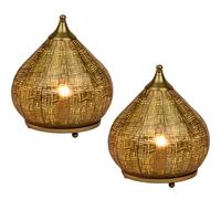 Juego De 2 Lámparas De Mesa Decorativas Orientales