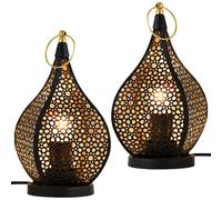 Juego De 2 Lámparas De Mesa Decorativas Orientales Para La Mesita De Noche