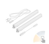 ledscom.de Juego de 2 lámparas LED para debajo de los armarios Rigel, cada una de 25,9cm, temperatura de color ajustable /, 8,392W, cada una de 395lm