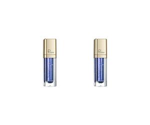 Juego de 2 lápices de sombra de ojos líquida con diamantes de imitación, regalo cosmético, color azul oscuro, 0.9 x 3.1 pulgadas