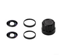 Juego de 2 lentes para Insta360 para X5, actualización de vidrio óptico de alta definición con aleación de aluminio para anillo, lentes intercambiables compactas para fotografía creativa, (negro)