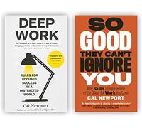 Juego de 2 libros de Cal Newport [So Good They Can't Ignore You & Deep Work: Rules for Focused Success in a Distracted World] [Libro de bolsillo; 2019]