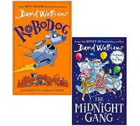 Juego de 2 libros de la colección David Walliams (Robodog [tapa dura] y The Midnight Gang)