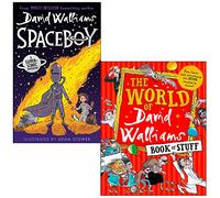 Juego de 2 libros de la colección David Walliams (Spaceboy [tapa dura] y el libro de cosas del mundo de David Walliams)