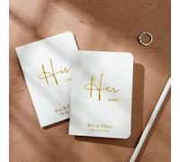 Juego de 2 libros de votos de boda personalizados, libros de votos personalizados para él y ella, libro de invitados personalizado, regalos de despedida de soltera para pareja, artículos