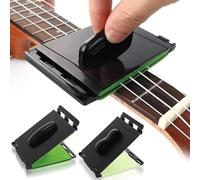 Juego de 2 limpiadores de cuerdas de guitarra, color verde claro para limpieza de aceite y verde oscuro para eliminación de óxido, limpiador de diapasón de 360° y kit de mantenimiento para guitarra