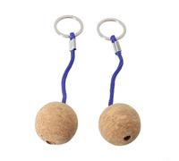 Juego de 2 llaveros flotantes con bola de corcho y cuerda para kayak y barco de vela para flotar y asegurar (azul)
