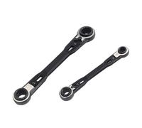 Juego de 2 llaves 4 en 1 abiertas de doble propósito combinadas de trinquete accesorios de llave de trinquete portátil herramienta de reparación