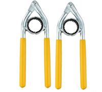 Juego de 2 llaves de grifo ajustables, herramienta de extracción de aireador de acero al carbono con agarre antideslizante para fregadero de cocina, lavabo, ducha, lavadora (2 piezas amarillas)