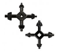 Juego de 2 llaves de portabrocas 4 en 1, llave de portabrocas para brocas de 3/20.3 cm, 1/5.1 cm, 3/10.2 cm y 2.5 cm, resistente y ligero, compatible con la mayoría de taladros eléctricos,