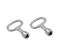 Juego de 2 llaves ranuradas triangulares for caja de distribución, llave de válvula, llave dinamométrica, cerradura de armario eléctrico y llave de puerta de ascensor.(Model1)