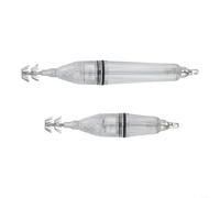 Juego de 2 luces LED de cebo de pesca para apuntar a calamares, pulpos y en agua dulce o salada, equipadas con ABS y ganchos de metal (verde)