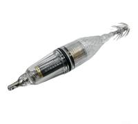 Juego de 2 luces LED de cebo de pesca para apuntar a calamares, pulpos y en agua dulce o salada, equipadas con ABS y ganchos de metal (azul)