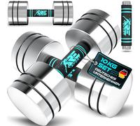 ® Juego de 2 Mancuernas de Acero | Mancuernas Cortas con Pesas y Empuñadura de Espuma | Mancuernas de Fitness para Gimnasio en Casa, Entrenamiento de y Construcción Muscular