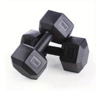Juego de 2 mancuernas hexagonales con revestimiento de vinilo, de 2,5 a 10 kg, para culturismo y fitness, para hombres en el gimnasio en casa.