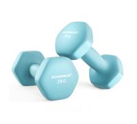 SONGMICS 2 mancuernas hexagonales con revestimiento de neopreno para entrenamiento de fuerza, fitness y hogar