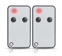 Juego de 2 mandos a distancia de garaje y puerta de 2 canales 433,92 MHz con función de copia, compatible con mando a distancia 433 MHz y Mando a distancia E80 TX52R