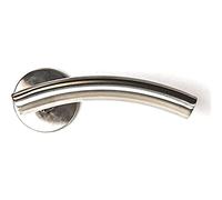 Juego de 2 manivelas para puerta inoxidable con roseta modelo Oslo - FESA