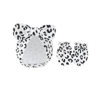 Juego de 2 manoplas de algodón para bebés y niñas, guantes de protección contra arañazos y sombrero con lazo para recién nacidos, para uso diario, B, Talla única