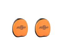 Juego de 2 manoplas de boxeo y artes marciales mixtas de piel sintética para patada tailandesa y karate, naranja, 17 x 19 cm