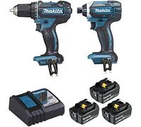 MAKITA Kit DLX2127TJ1 (DDF482 + DTD152 + 3 x 5,0 Ah + DC18RC + MAKPAC 3)