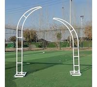 Juego de 2 marcos de arco de boda de metal, soporte para globos de media luna para decoración de eventos, 1,50 m cada uno, ideal para bodas y fondos de fiesta