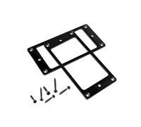 Juego de 2 marcos de metal para pastilla de guitarra eléctrica, soportes planos para guitarras eléctricas Humbuckers y anillos de repuesto para pastillas