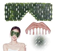 Juego de 2 máscaras de jade para ojos y cuero cabelludo, máscara de ojos de piedra de jade natural caliente y refrescante para ojos hinchados y ayuda a calmar la fatiga ocular, herramienta masajeadora