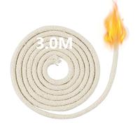 Juego de 2 mechas de algodón trenzado de 4 mm para lámparas de aceite, lámparas de aceite y velas, fabricación de velas hechas a mano, 3 m