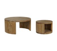 Home ESPRIT Juego de 2 mesas Madera 99 x 99 x 48 cm