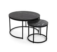 Juego de 2 mesas Versa Aurea 48 x 48 x 42 cm 80 x 80 x 48 cm - Marca: Versa - EAN: 8420327562173