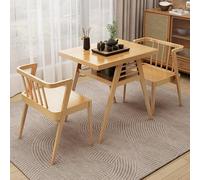 Juego de 2 Mesas y Sillas de Bistró, Juego de Mesa y Sillas Apilables Pequeñas de Madera, Juego de Mesa y Sillas Nido for Taberna, Balcón, Comedor, Interior y Jardín.