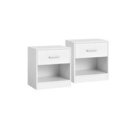 Juego de 2 Mesitas de Noche con Cajón Asa