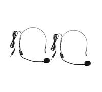 Juego de 2 Micrófonos de Condensador con Auriculares Y Cable de 3 5 Mm para Grabación Habla en Público Amplificador Color Jy518